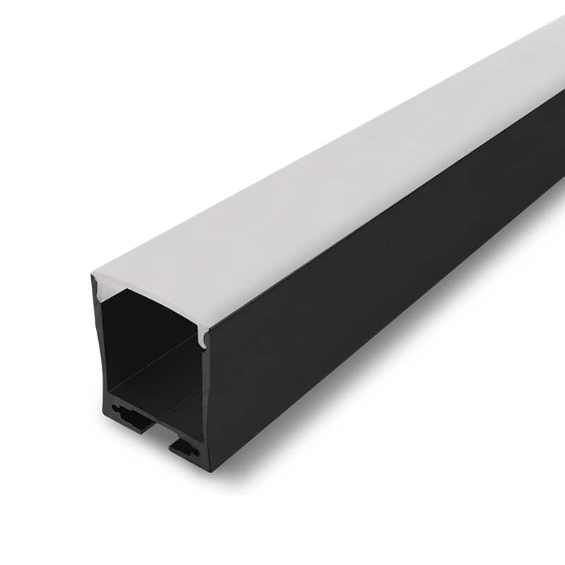 PERFIL ALUMINIO  D-360 SUPERFICIE NEGRO (2mts)